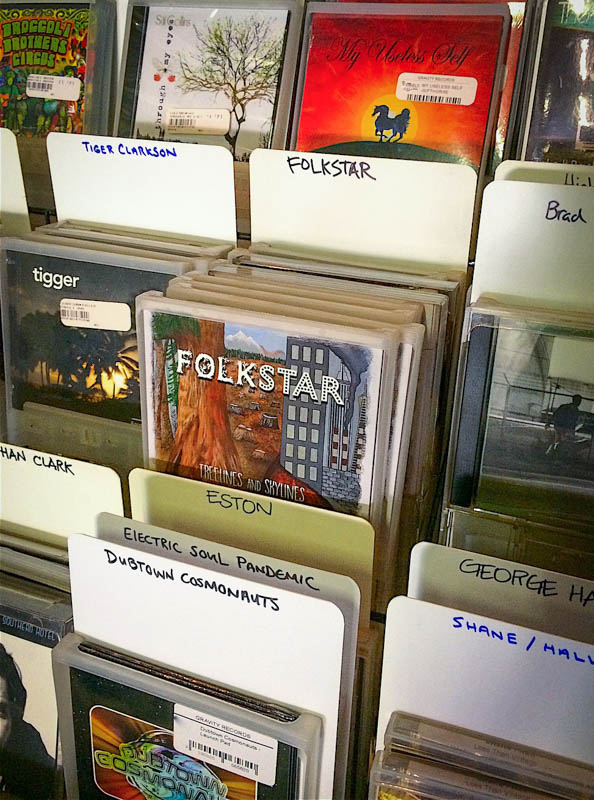 Folkstar CDs for sale in record store